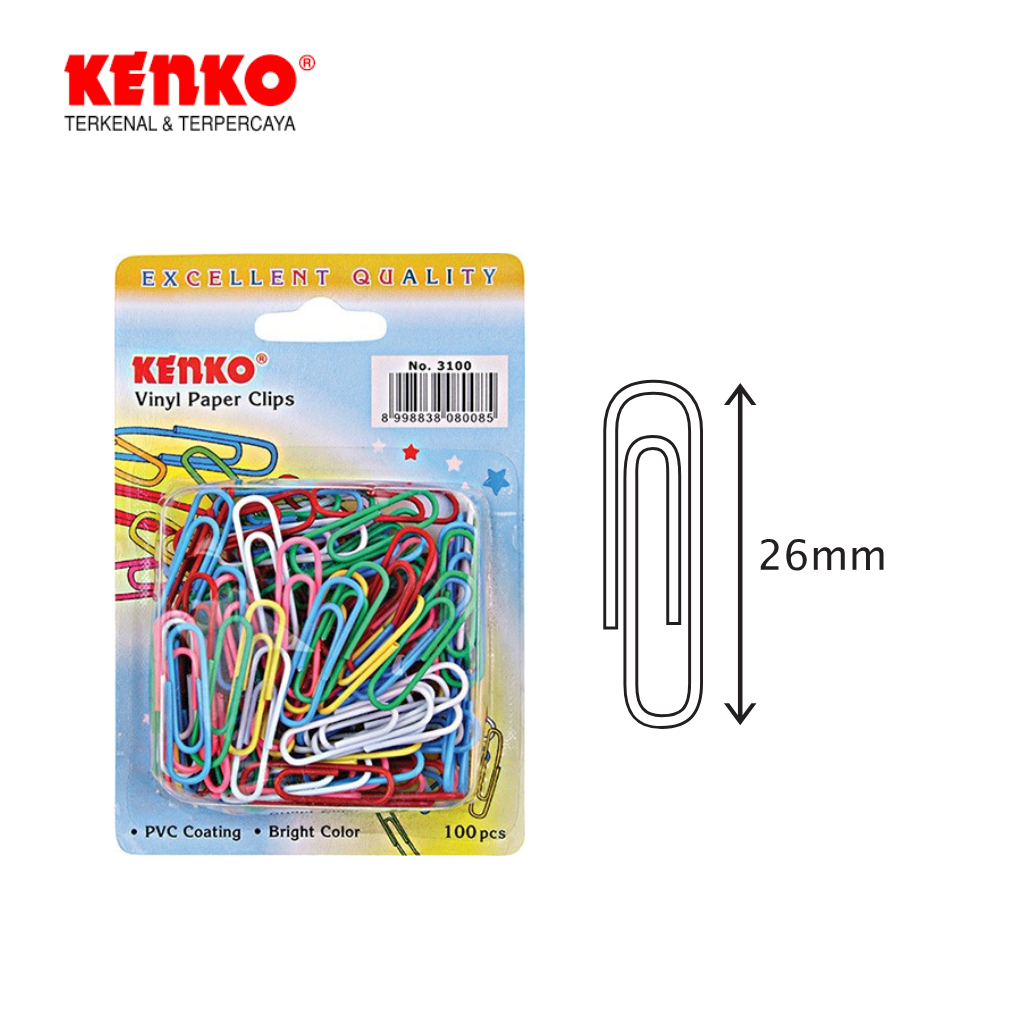 

Vinyl Paper Clips Kenko Warna Warni No.3100