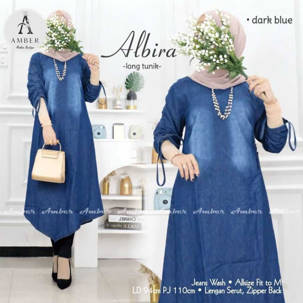 KS ALBIRA LONG TUNIK JEANS DARK BLUE