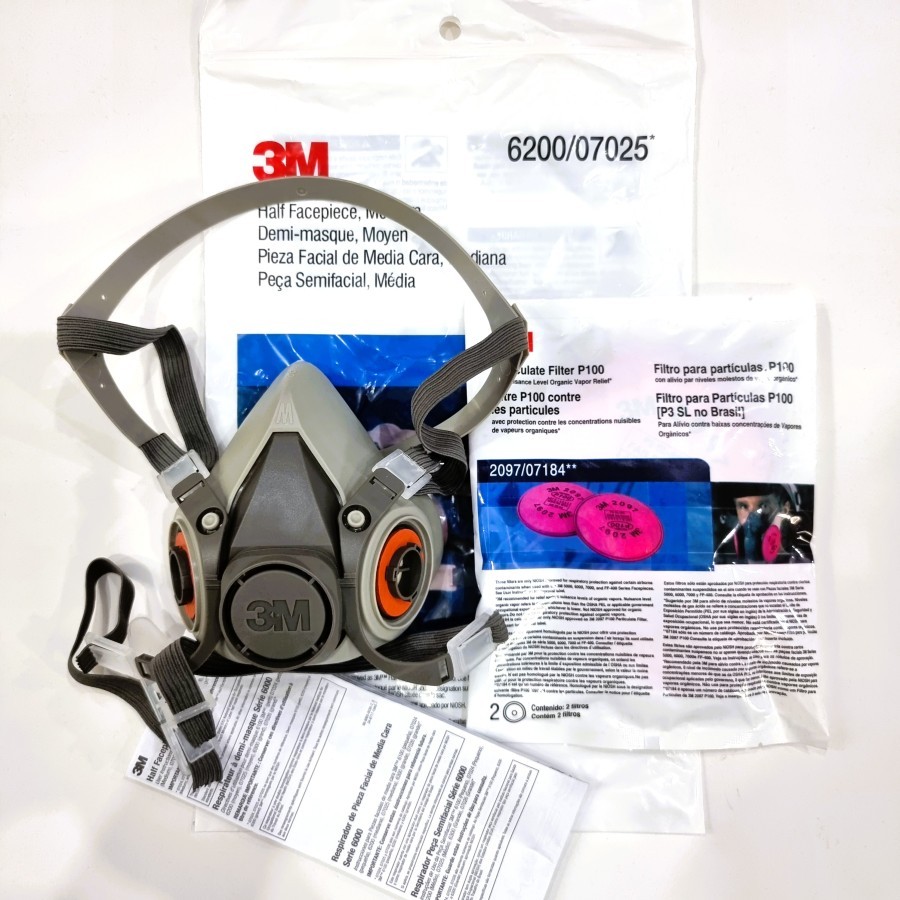 3M 6200 + 3M 2097 P100 Particulate Filter