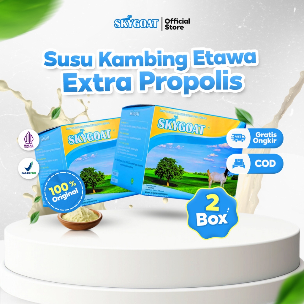 

Skygoat - Susu Kambing Etawa Extra Propolis Isi 2box