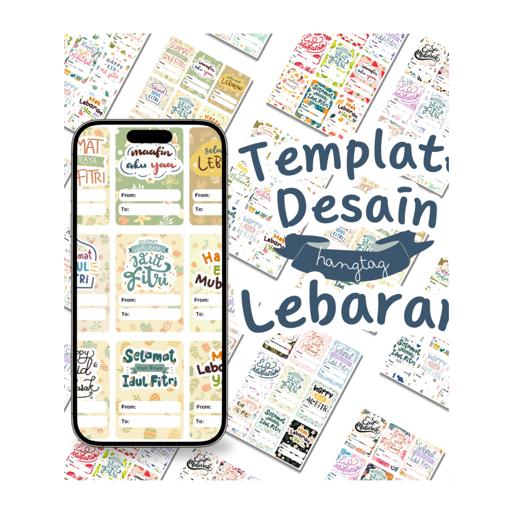 

HANGTAG LEBARAN 2025. HANGTAG PERSEGI PANJANG. PRODUK DIGITAL