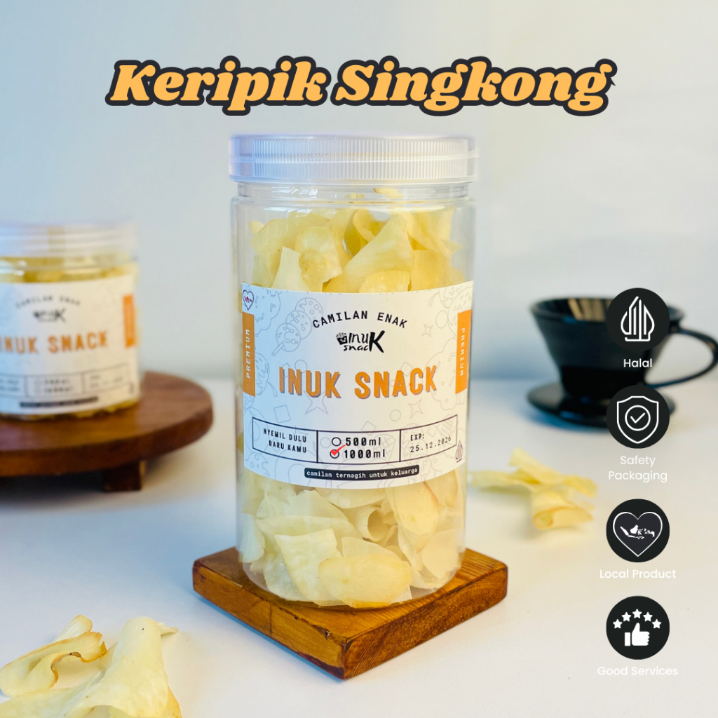 

KERIPIK SINGKONG ORIGINAL I 1 Liter I Inuksnack Food