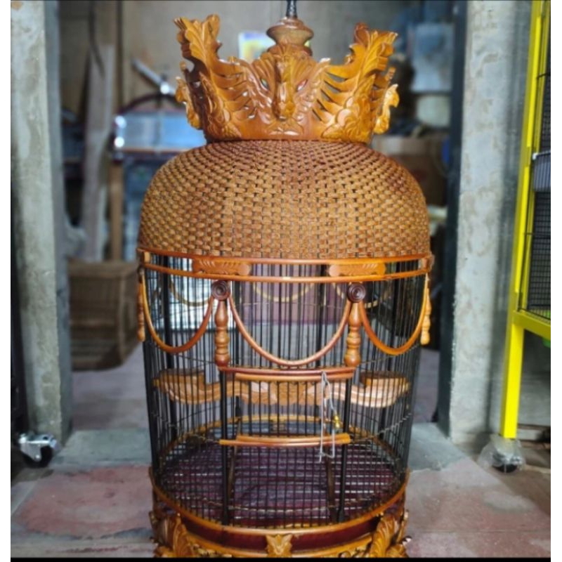 sangkar burung perkutut mahkota ukir super terlaris