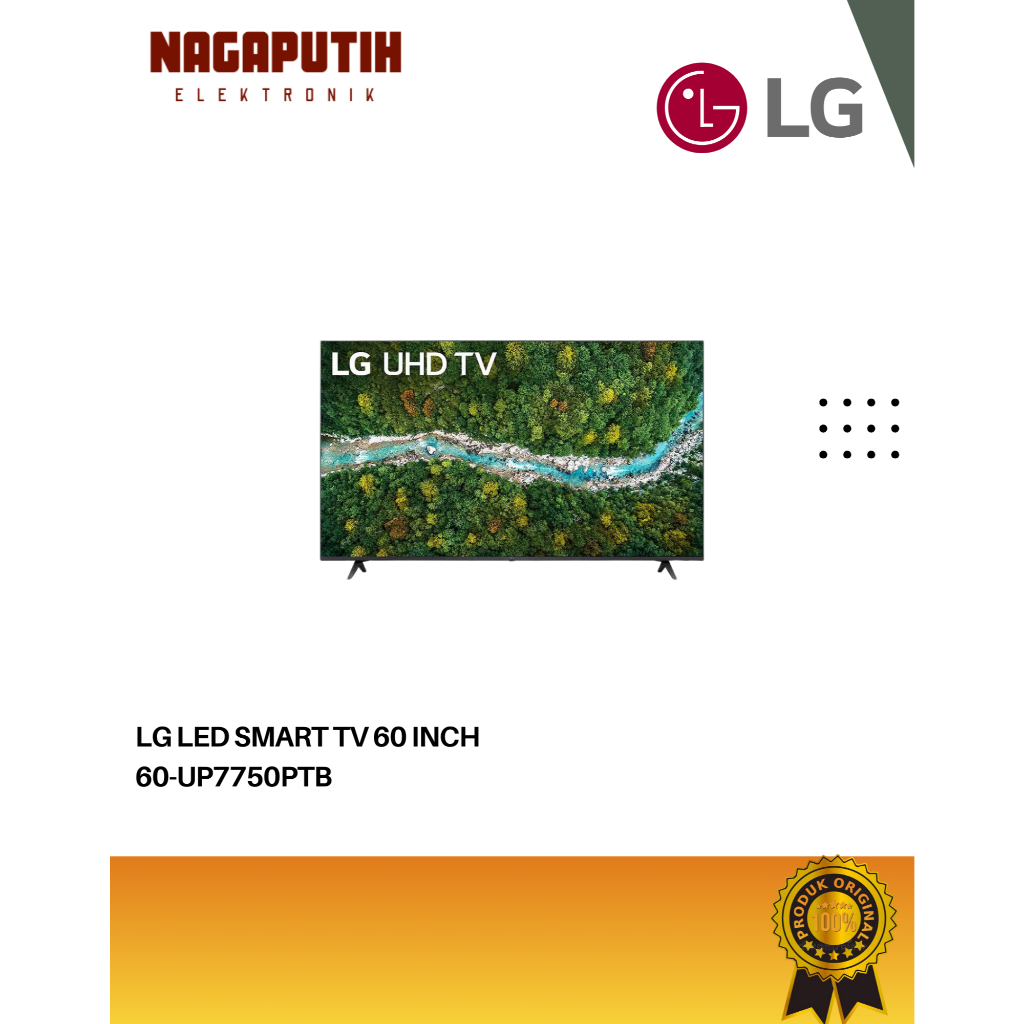 LG LED TV 60 Inch 60-UP7750PTB 4K UHD SMART TV GARANSI RESMI