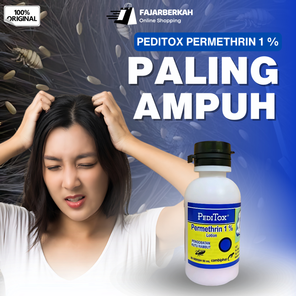 Obat Kutu Rambut Peditox Pembasmi Kutu Ampuh Penghilang Kutu dan Telurnya Untuk Anak Deawasa
