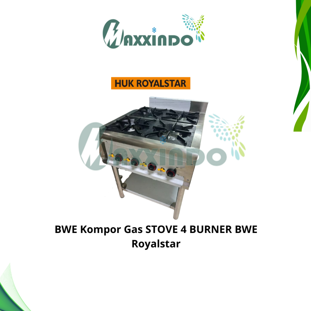 BWE Kompor Gas STOVE 4 BURNER BWE Royalstar