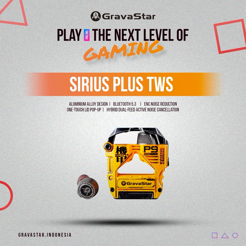 GravaStar Sirius Plus P9 ANC TWS Earbuds Battle-Worn Yellow
