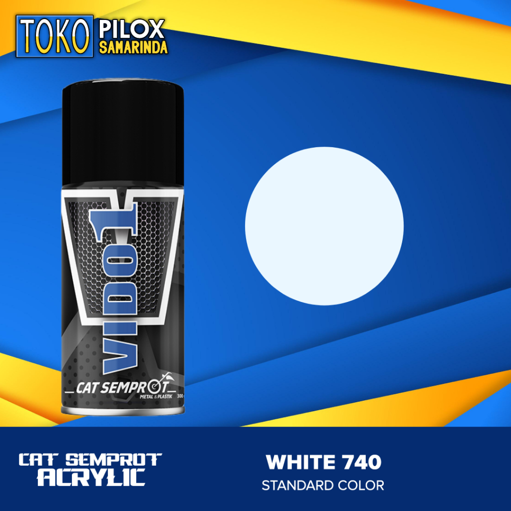 Pilok Pylox Cat Semprot Vido1 White Putih Solid 740