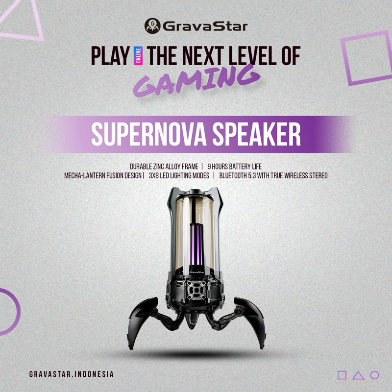 GravaStar Portable Bluetooth Speaker Supernova Matte Black