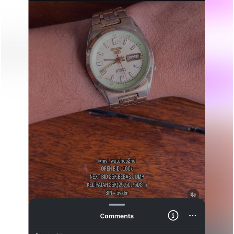 Jam SEIKO 5 automatic 21 jewel