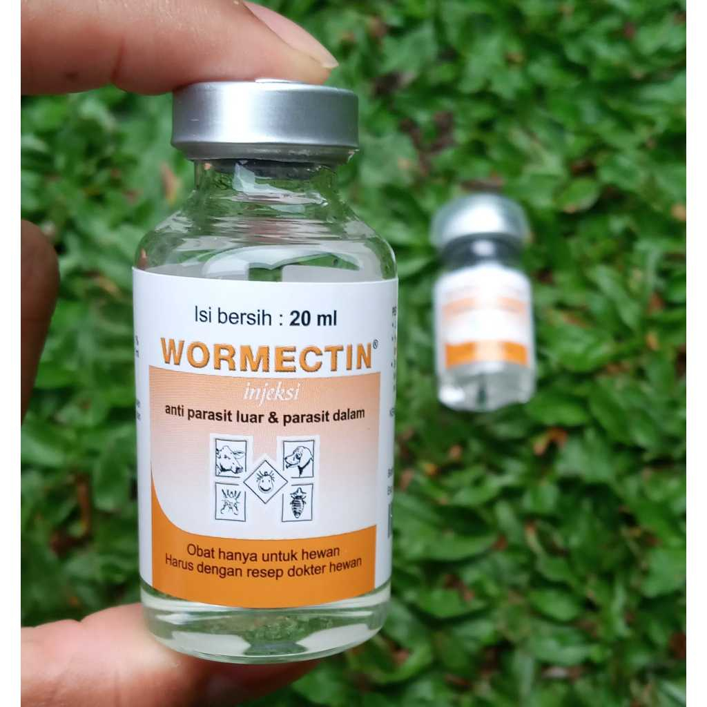 Wormectin Injeksi 20 ml Obat Scabies, Kutu, Cacing, Anjing, Kucing, Kelinci, Sapi, Kambing, Domba