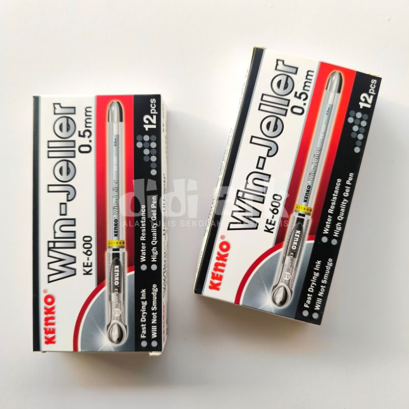 

Pulpen Gel Kenko KE-600 Win-Jeller 0.5mm Warna Hitam 1 Pak isi 12 Pcs