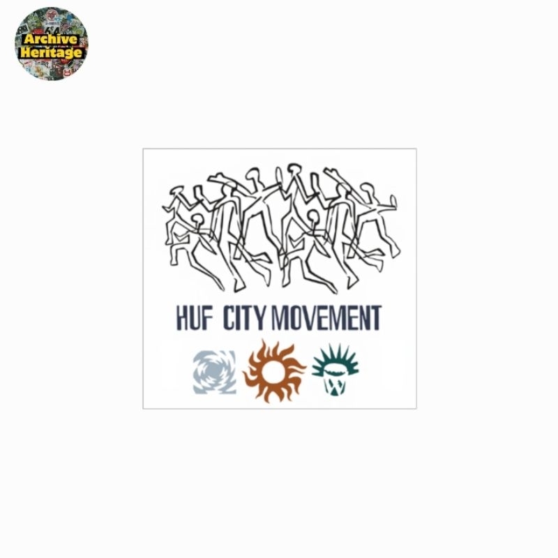 

sticker HUF City Movement clothing brand streetwear stiker