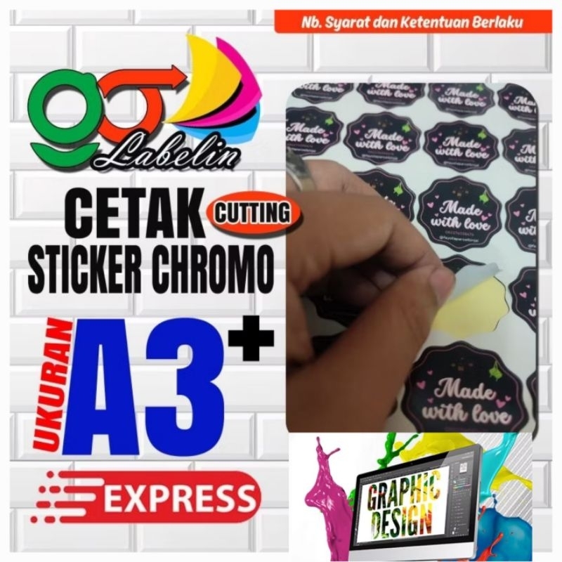 

Print Cetak Stiker Makanan Custom Chromo Bahan Lebih Tebal Bontak A3+ Murah