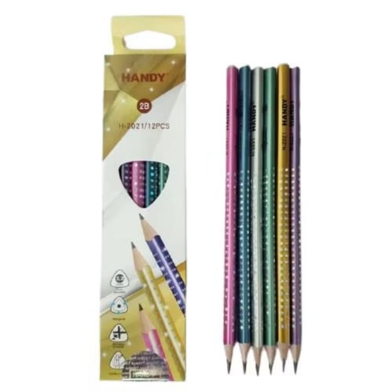 

1 pack isi 12 pcs HANDY PENSIL 2B H-202
