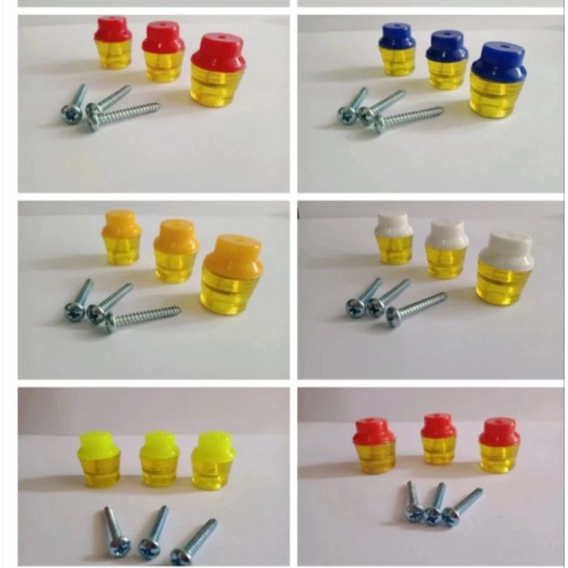 KAKI SANGKAR KAKI KARET LENGKAP TOPI PLASTIK MUTE MOTE PLASTIK EBOD JAYA ISI 3 DAN 4 UNTUK BAWAHAN K