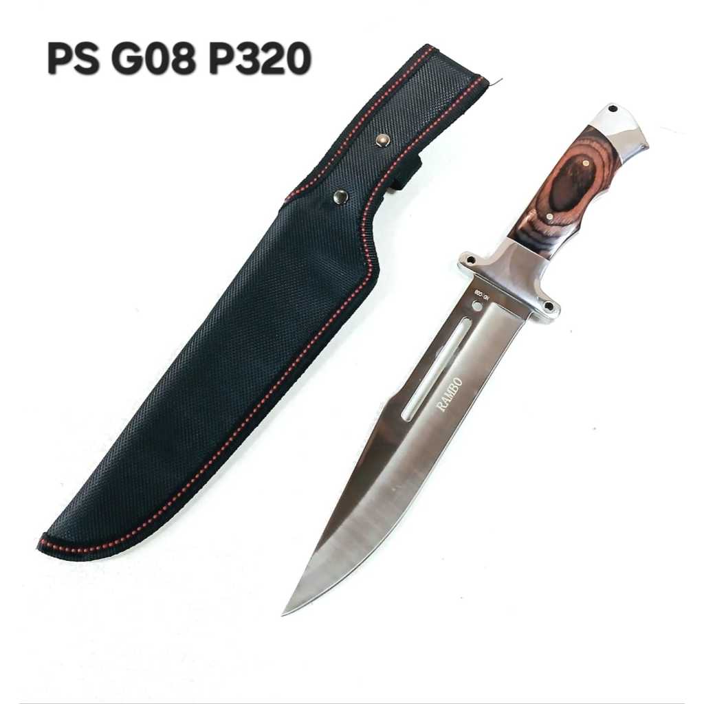 Pisau Survival Rambo G08 Camping Outdoor