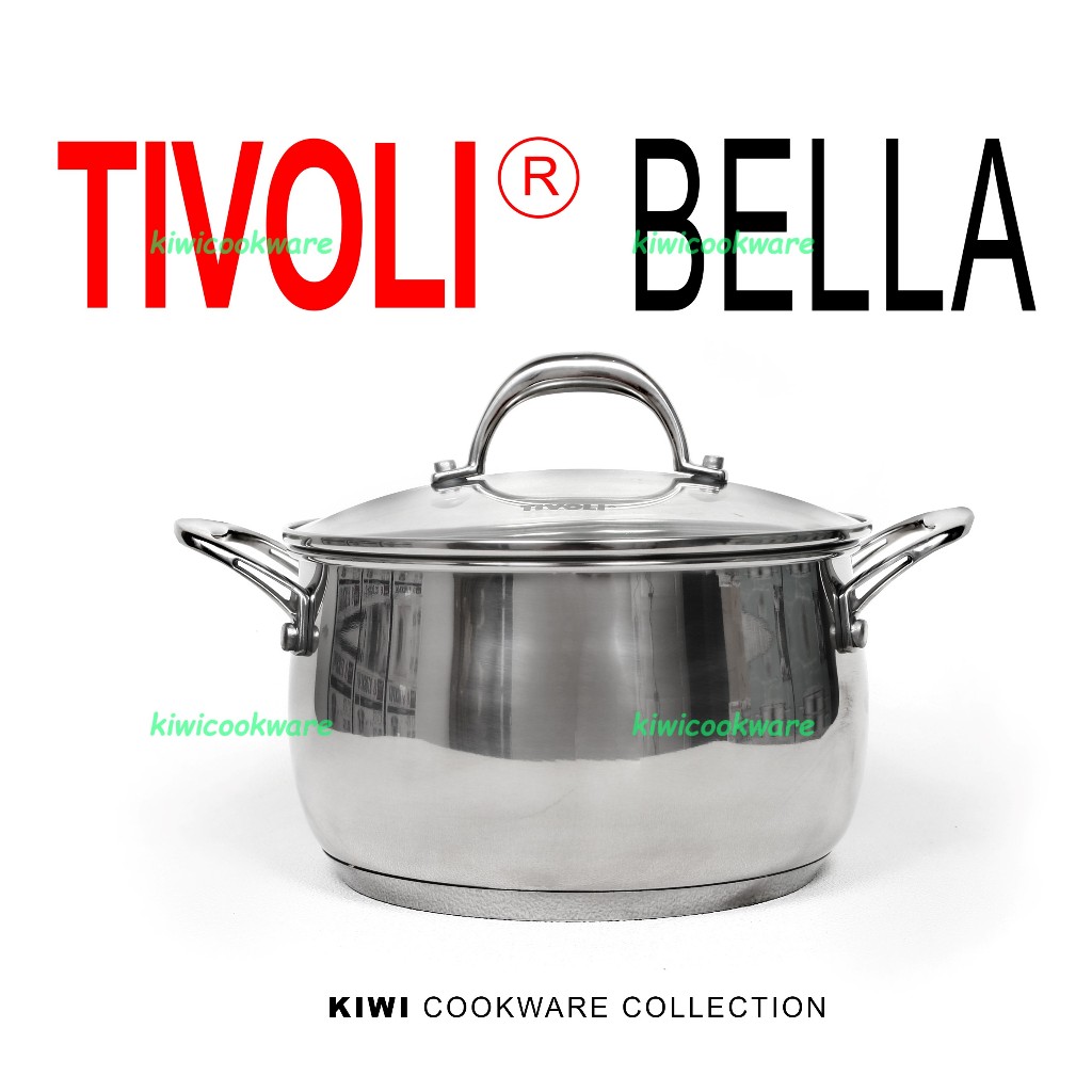 Soup Pot 20cm Panci Sup 3,5 Liter Casserole Stainless Steel Premium Ekspor Brand Tivoli KiwiCookware