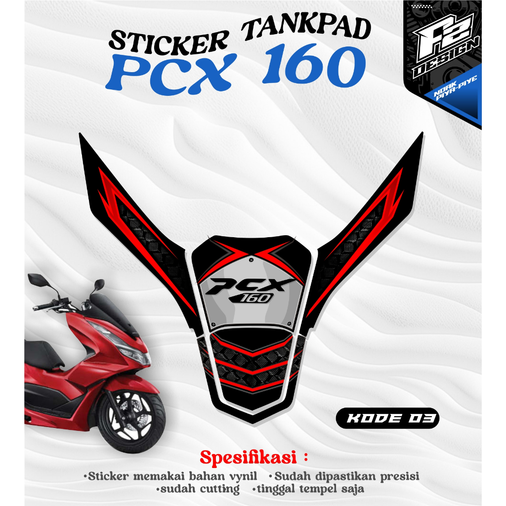 STRIPING PCX 160 PELINDUNG DASHBOARD - TANKPAD - DECKPAD PCX 160 - BODY PROTECTOR DECK PAD COVER