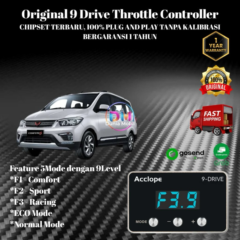 9 Drive Throttle Controller Wuling Confero Piggyback Remap ECU 9DRIVE ORIGINAL