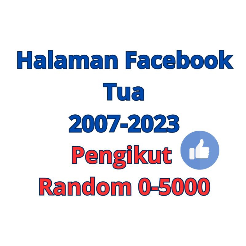 Halaman Facebook Tua umur 2007-2023
