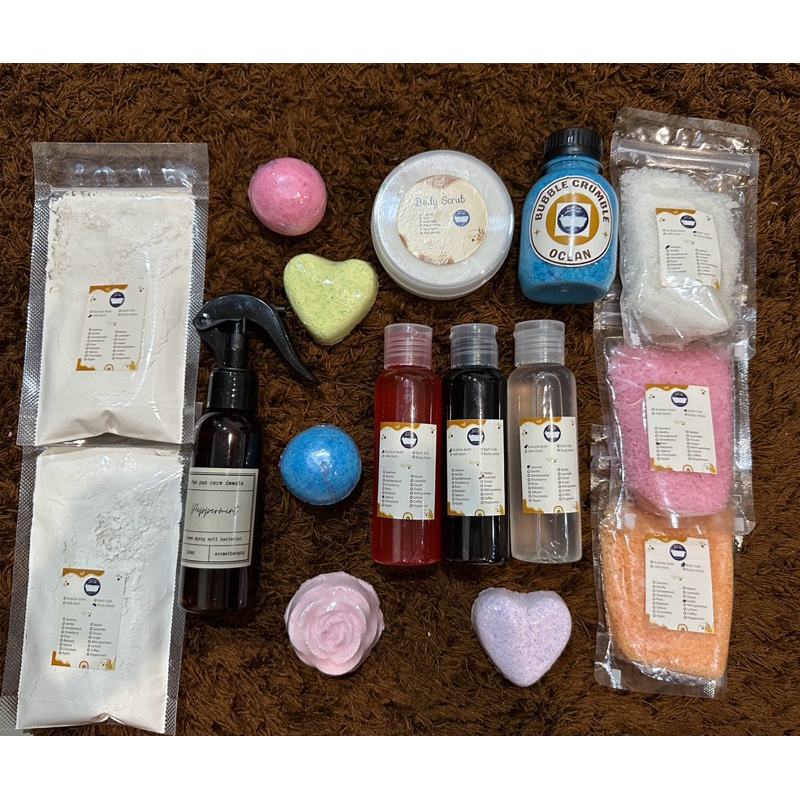 GROSIR / RESELLER BUBBLE BATH BATH BOMB BATH SALT MILKBATH BODYSCRUB LINEN SPRAY BODYMASK