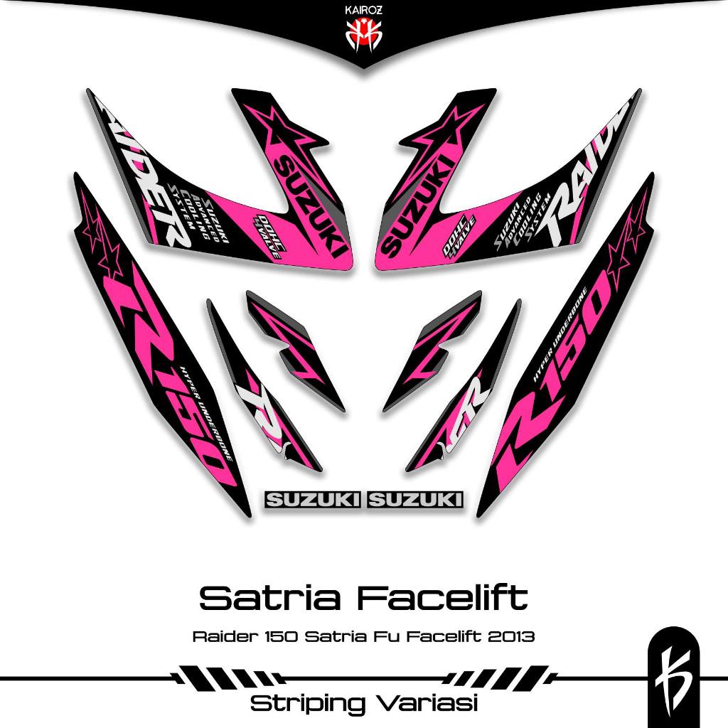STRIPING SUZUKI SATRIA FU 150 FACELIFT SKU 1 STIKER STICKER RAIDER FU 2013 2014 2015 2016 DECAL