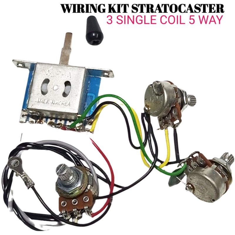 Wiring Kit Gitar Stratocaster 3 Single Coil 5 Way