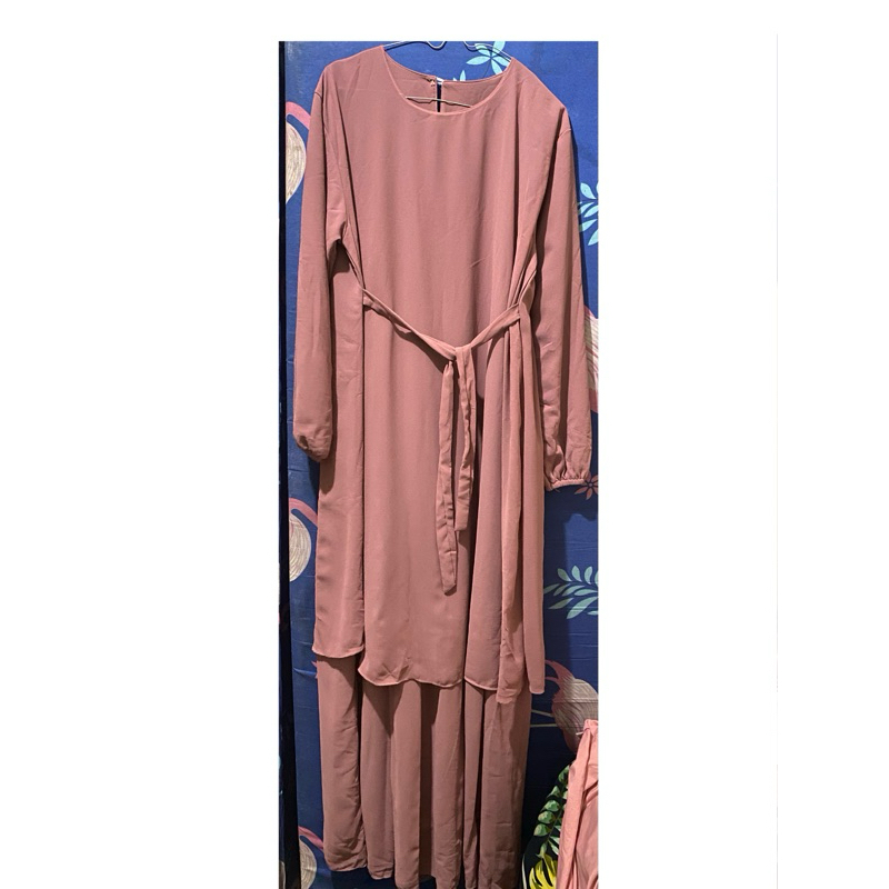 Prelov Gamis sifon | Preloved Baju Wanita | Gamis layer | Gamis furing | Gamis Wanita