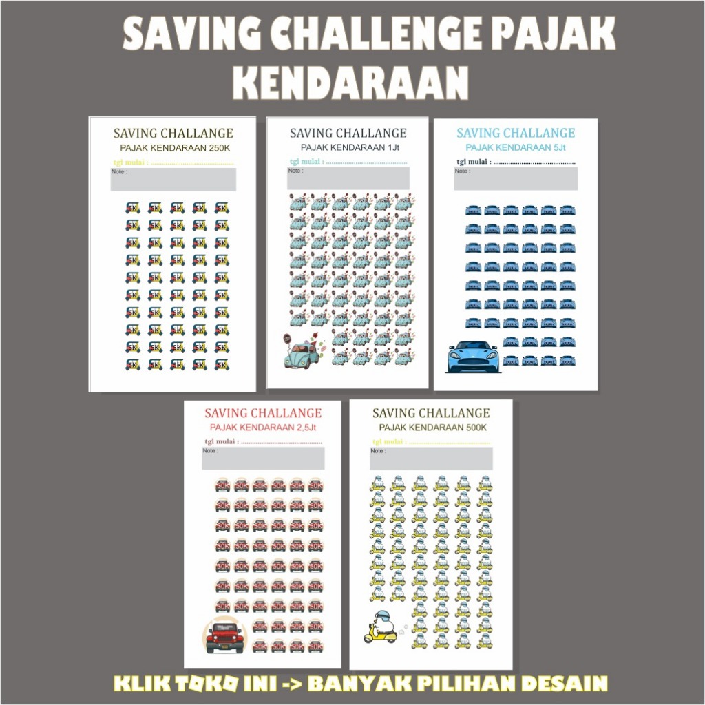 

Saving Challenge Pajak Kendaraan A6