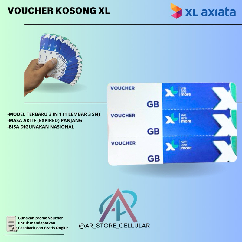 XL Voucher Kosong Bahan Injek Kuota Nasional