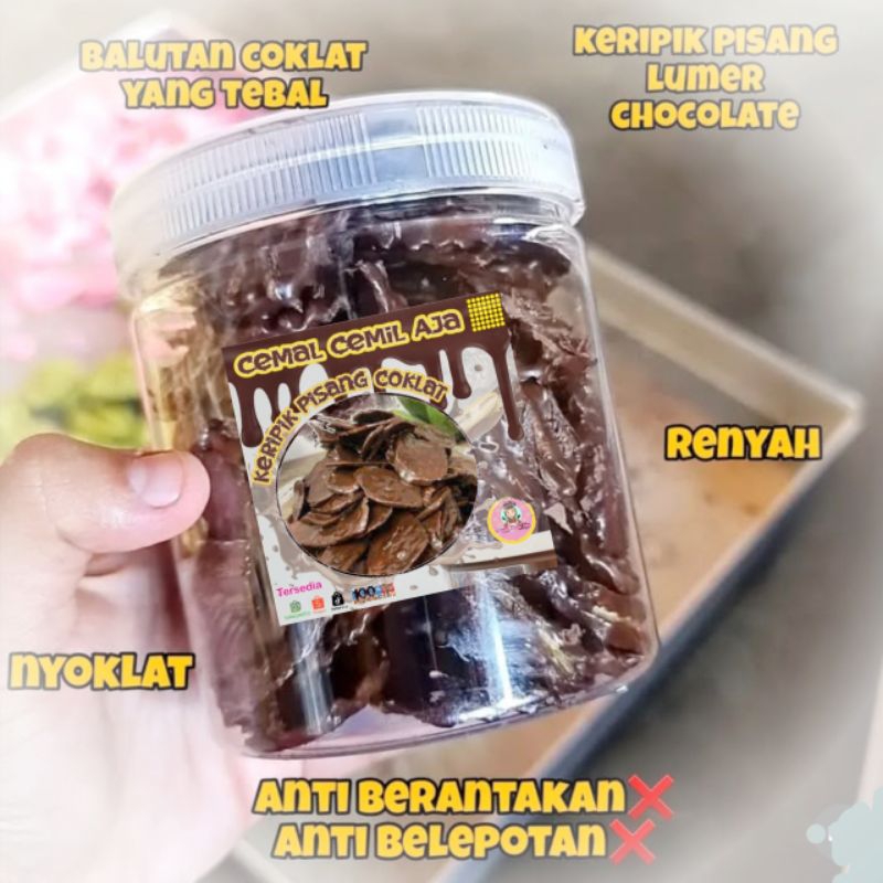 

Keripik pisang coklat lumer
