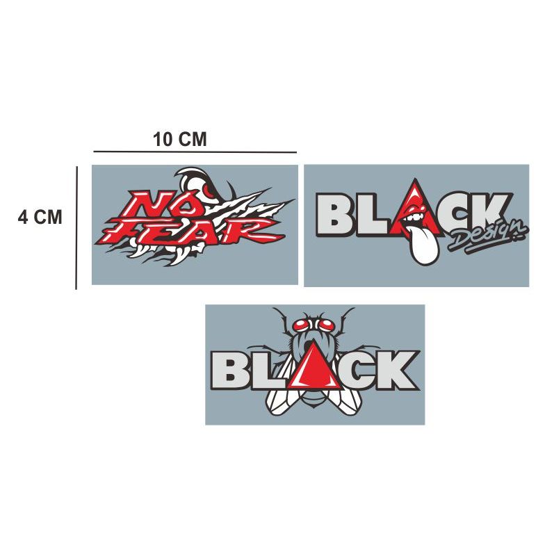 

CUTTING STIKER Bahan Berkualitas ukuran panjang10cm lebar4 cm BLACK keren