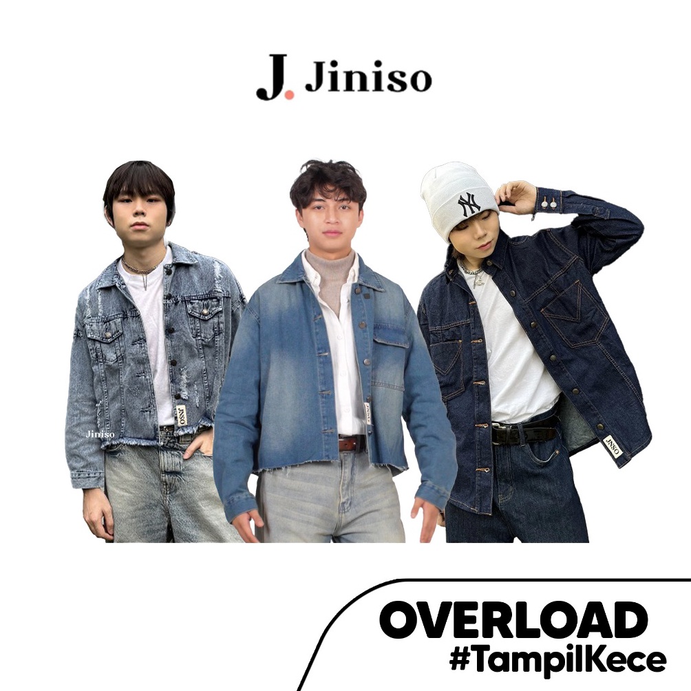KODE S59C JINISO  Pria Oversize Jaket Jeans