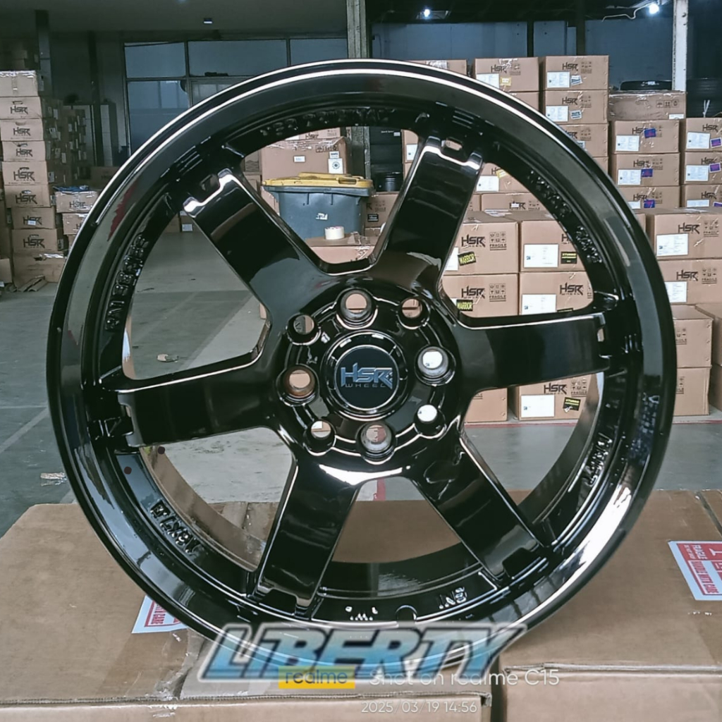 TE37 Black Chrome R15 Original HSR RAI-S3 Ring 15 Dobel Pcd 4x100 4x114,3- Brio,Avanza,Xenia,Jazz