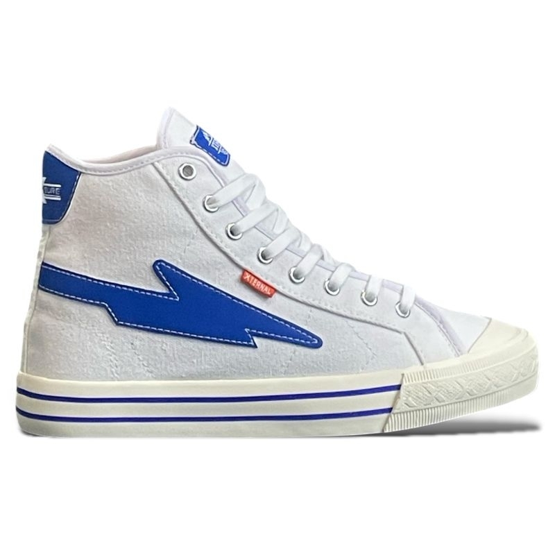 Sepatu XternalStepSure - Sepatu Sneakers Mitterns Storm High White Blue