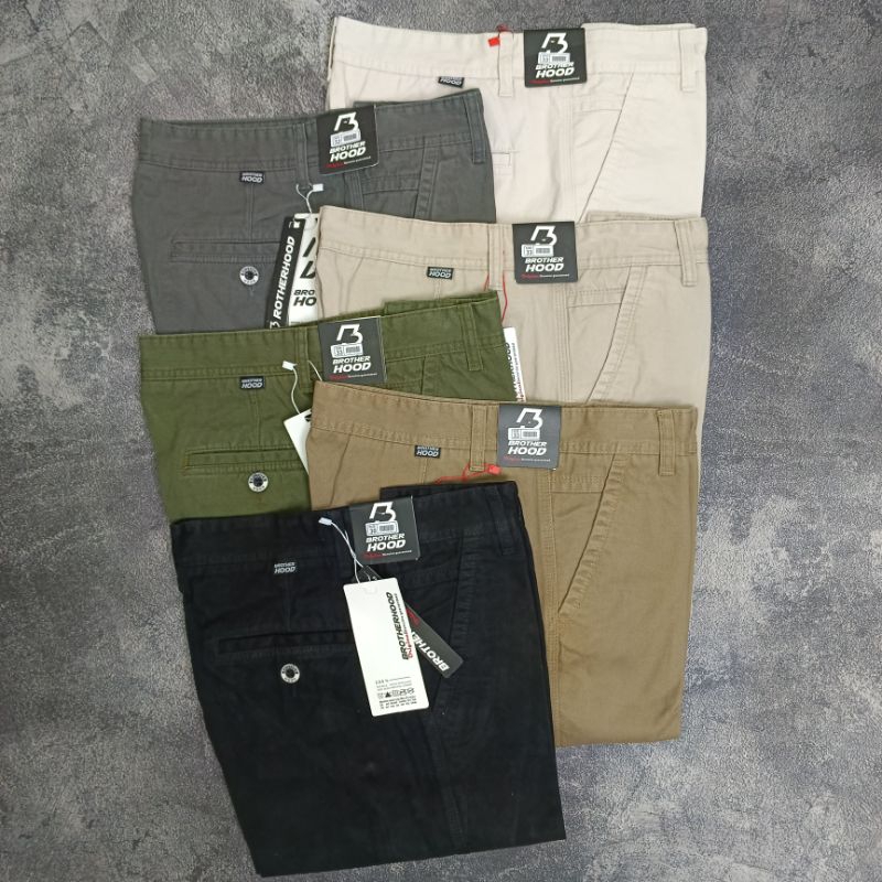 BROTHER HOOD Celana pendek Pria Katun Kanvas Tebal Tidak Melar Chinos Premium