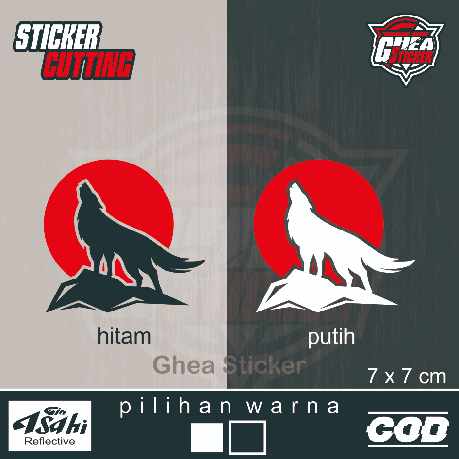 

Stiker Serigala - Sticker Wolf Cutting - Untuk Helm, Motor, Mobil, Laptop, HP dll