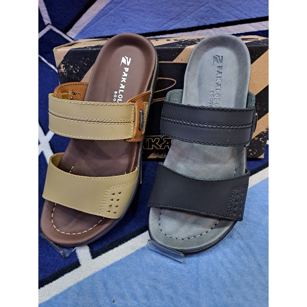PAKALOLO PIRAMID03 sandal slop Pria sendal kulit ORIGINAL PAKALOLO