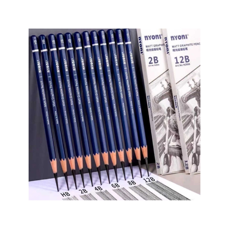 

Pensil Nyoni Matt Graphite set 6 pcs: HB 2B 4B 6B 8B 12B