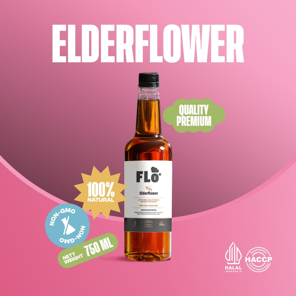 

FLO Elderflower Syrup 750ml Sirup Bunga Elder