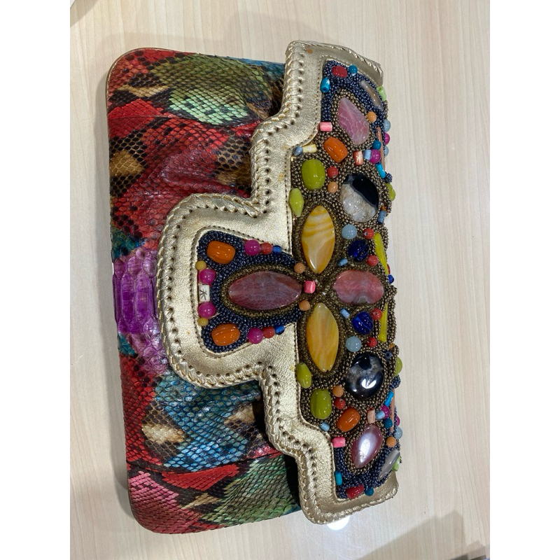 snake skin tas pesta