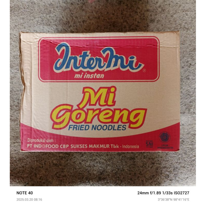 

INTER MIE ~ MIE INSTAN GORENG 1 KARTON (40bks)