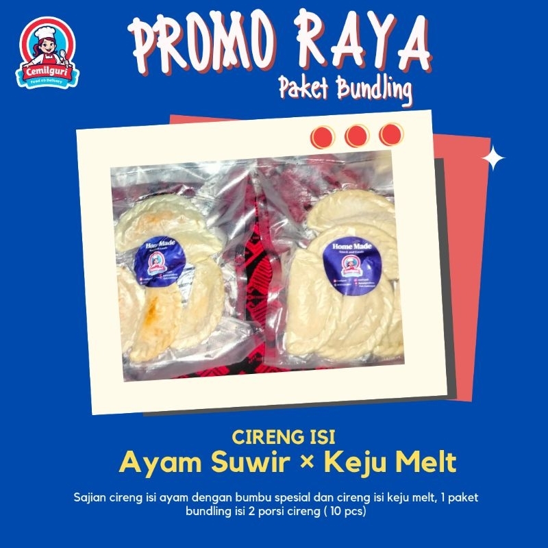 

PROMO RAYA PAKET BUNDLING CIRENG FROZEN ISI AYAM SUWIR CIRENG KEJU CIRENG BASO SPESIAL