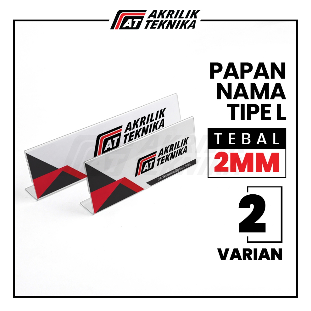 

Akrilik Nama Panitia / Papan Meja Kantor Tipe L