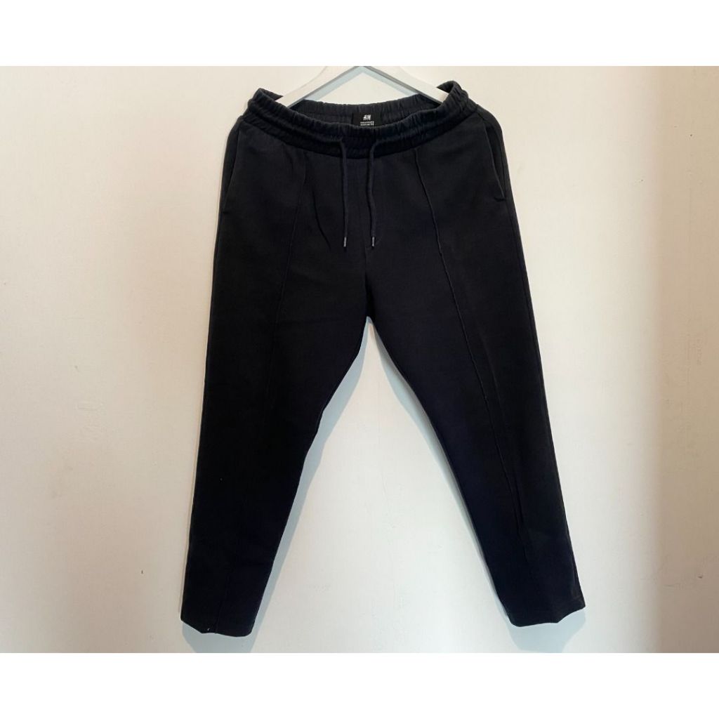 Celana Sweatpants Pria H&M Original, Hitam, S
