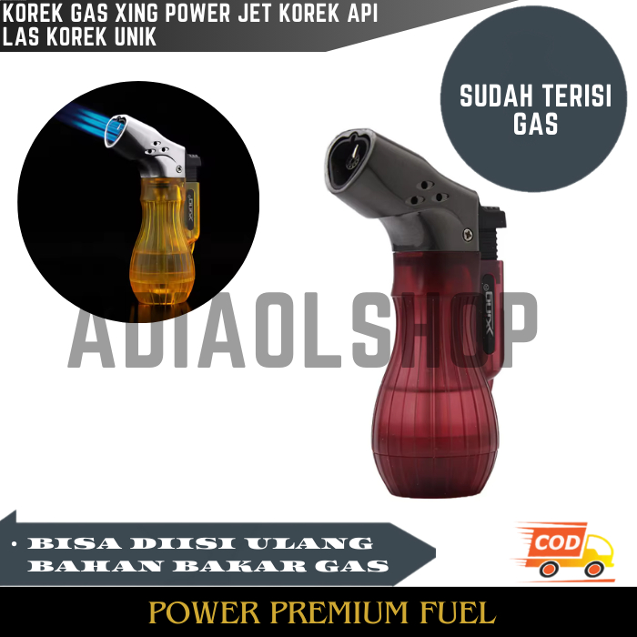Korek Api Gas Bara Single Jet Flame Lighter Xing 3 Api Korek Api Laser Jet