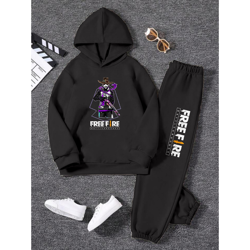 Lexander Setelan Sweater Hoodie Topi Anak Remaja Gambar Atasan Dan Celana FF Cobra