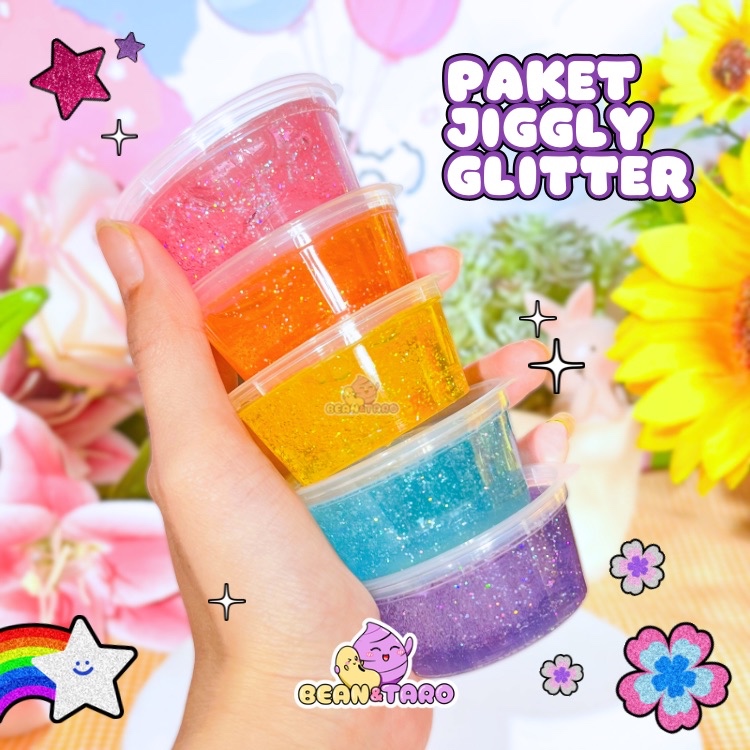 JIGGLY GLITTER SLIME PAKET JIGGLY GLITTER SLIME SLIME BINTARO || PAKET SLIME || SLIME SLIME SLIME BI