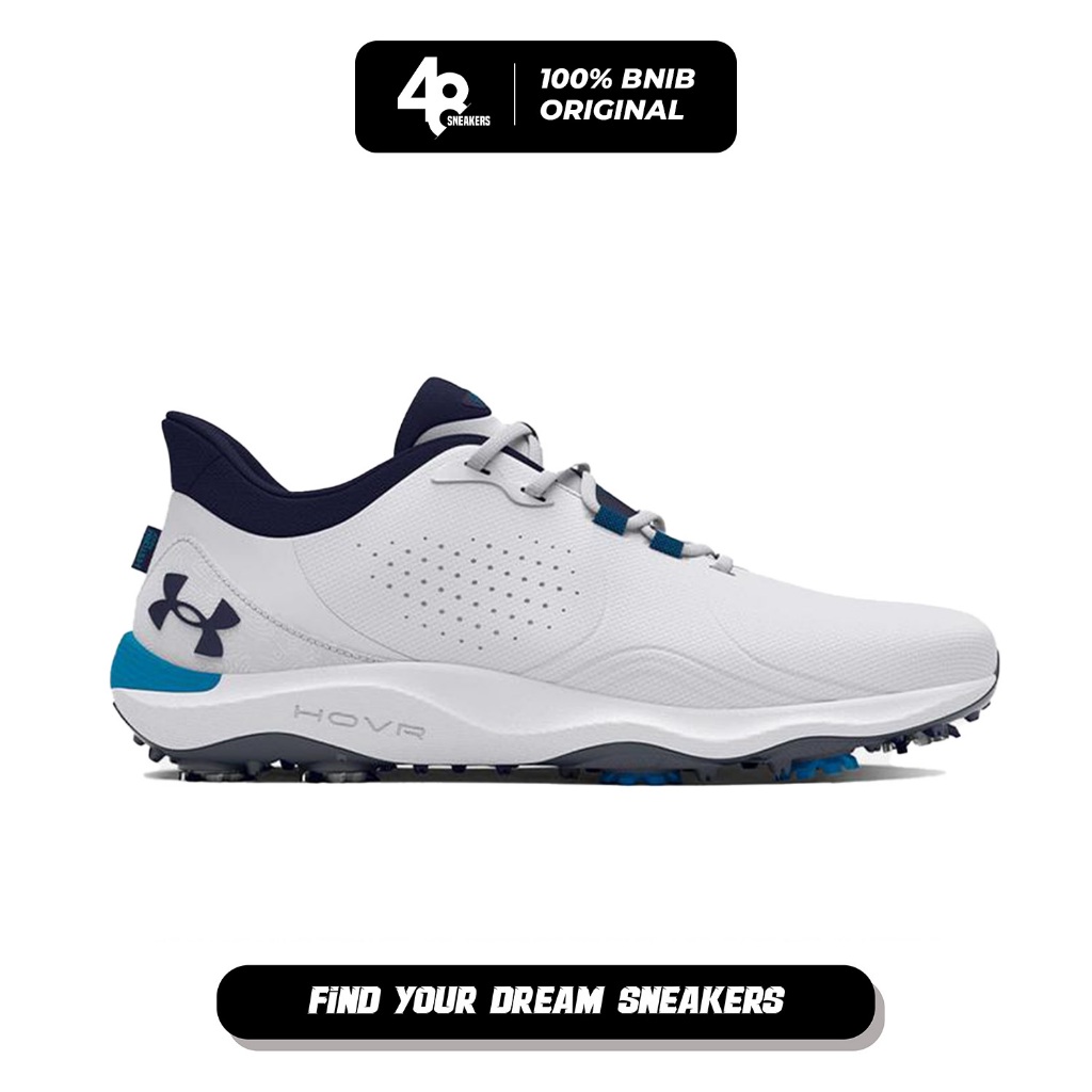 Sepatu Golf Pria UnderArmour Drive Pro Spiked - White (3026918-101)